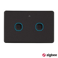 Mercator Ikuu SSW02GMBK | Matt Black Smart Double Switch | Zigbee