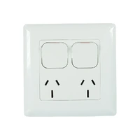 Tesla TESGPO215LDX | Double Large Switch GPO 15A | White