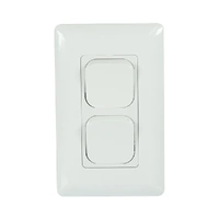 Tesla TESSW2VLD | 2 Gang Vertical Large Light Switch 16Amp | White