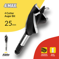 25mm 4 Cutter Auger Bit  | 4MAX | TurboBore TS4C-25