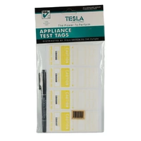 Tesla TTAGYELLOW | Yellow Appliance Test Tags | 100 Pack