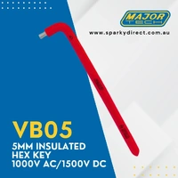 Major Tech VB05 | Insulated Hex Key 5mm 1000V AC/1500V DC
