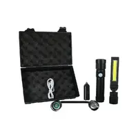Vibe VBLPT-004 | Rechargeable LED Flash Light 3 Attachments | 3 Modes | Black