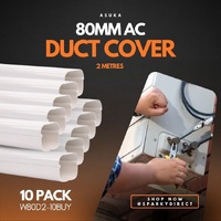 80mm AC Duct Cover 2m | Air Conditioning Duct | Asuka W80D2 | 10 Buy