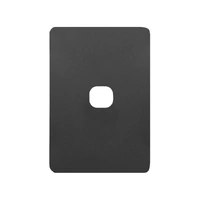 Hager Allure WBHHSP1-MB | 1 Gang Hybrid Switch Plate Cover | Matt Black