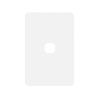 Hager Allure WBHHSP1 | 1 Gang Hybrid Switch Plate Cover | Gloss White