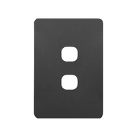 Hager Allure WBHHSP2-MB | 2 Gang Hybrid Switch Plate Cover | Matt Black
