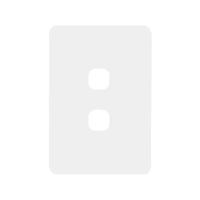 Hager Allure WBHHSP2 | 2 Gang Hybrid Switch Plate Cover | Gloss White