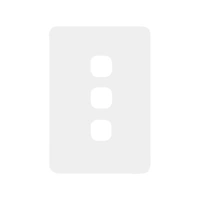 Hager Allure WBHHSP3 | 3 Gang Hybrid Switch Plate Cover | Gloss White