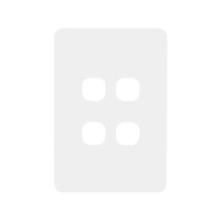 Hager Allure WBHHSP4 | 4 Gang Hybrid Switch Plate Cover | Gloss White