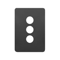 Hager Allure WBHSP3-MB | 3 Gang Switch Plate Cover | Matt Black