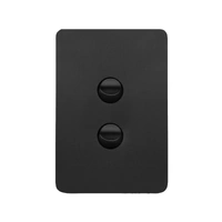 Hager Allure WBHSV2-MB | 2 Gang Switch 16A | Matt Black