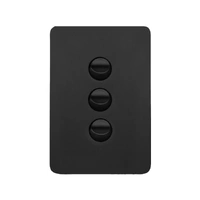 Hager Allure WBHSV3-MB | 3 Gang Switch 16A | Matt Black