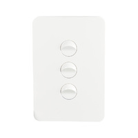 Hager Allure WBHSV3 | 3 Gang Vertical Internal Rocker Switch | 16Amp | Gloss White