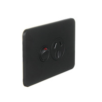 Hager Silhouette WBSP115S-MB | Single Power Point 15Amp | Slimline | Matt Black
