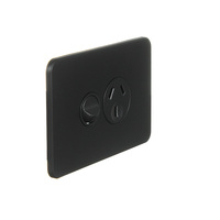 Hager Silhouette WBSP1S-MB | Single Power Point 10Amp | Slimline | Matt Black