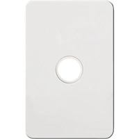 Hager Silhouette WBSSP1-MW | Single Gang Switch Plate & Cover Only | Slimline | Matt White