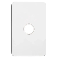 Hager Silhouette WBSSP1 | Single Gang Switch Cover Only | Slimline | Gloss White