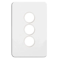 Hager Silhouette WBSSP3 | 3 Gang Switch Cover Only | Slimline | Gloss White