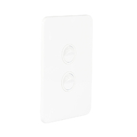 Hager Silhouette WBSSV2-MW | 2 Gang Switch 16Amp | Slimline | Matt White