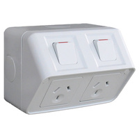 HAGER WBWP2S | Double Weatherproof Power Point 10amp IP53