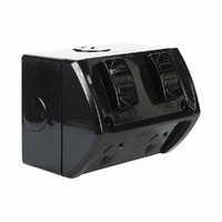 CSG WPOD10NCB | Weatherproof Double GPO 10 Amp | Black Outdoor Power Point