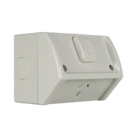 Clipsal WSC227/1/15 | 15A IP54 Single Weatherproof Power Point | Resistant Grey