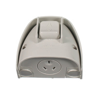 CLIPSAL WSC227-GY | Single Weatherproof Power Point 10amp IP53