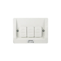Clipsal WSF226-3RG | Weatherproof 3 Gang Switch 250V 16A IP66 | Grey