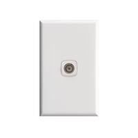 HPM 75 Ohm EXCEL Coax TV Wall Plate F Type To PAL Gloss White | XLP770-1FCXWE