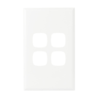 HPM XLP770/4PLWE | Excel 4 Gang Light Switch Cover | White
