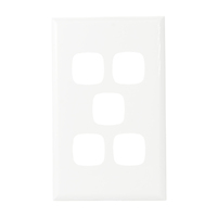 HPM XLP770/5PLWE | Excel 5 Gang Light Switch Cover | White