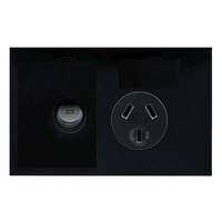 CLIPSAL SATURN ZEN Z4015-ZB | Single GPO 10Amp 250v | Zen Black