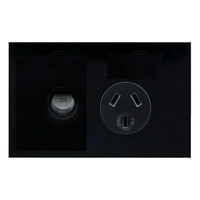 CLIPSAL SATURN ZEN Z4015-ZB | Single GPO 10Amp 250v | Zen Black