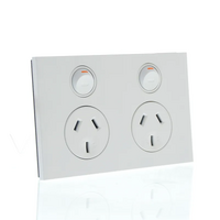 CLIPSAL SATURN ZEN Z4025-ZW | Double GPO 10Amp 250v | Zen White 