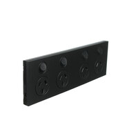 CLIPSAL SATURN ZEN Z4025H2-ZB |Quad GPO 10 Amp 250v | Zen Black