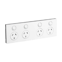 CLIPSAL SATURN ZEN Z4025H2-ZW |Quad GPO 10 Amp 250v | Zen White
