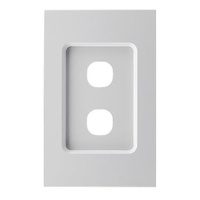 CLIPSAL SATURN ZEN Z4032VH-ZW | 2 Gang Grid & Plate Premium Matt Finish