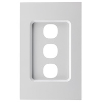 CLIPSAL SATURN ZEN Z4033VH-ZW | 3 Gang Grid & Plate Premium Matt Finish White
