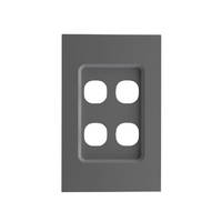 CLIPSAL SATURN ZEN Z4034VH-ZB | 4 Gang Grid and Plate Premium Matt Finish Black