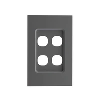 CLIPSAL SATURN ZEN Z4034VH-ZB | 4 Gang Grid and Plate Premium Matt Finish Black