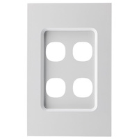 CLIPSAL SATURN ZEN Z4034VH-ZW | 4 Gang Grid & Plate Premium Matt Finish White