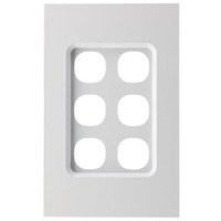 CLIPSAL SATURN ZEN Z4036VH-ZW | 6 Gang Grid & Plate Premium Matt Finish White
