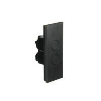 CLIPSAL SATURN Z4062AL-ZB | 2 Gang Pushbutton Architrave LED Switch (Zen Black) Z4062AL-ZB