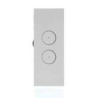 CLIPSAL SATURN Z4062AL-ZW | 2 Gang Pushbutton Architrave LED Switch (Zen White)