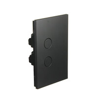 CLIPSAL SATURN Z4062PBLZB | 2 Gang Pushbutton LED Switch (Zen Black)
