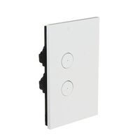 CLIPSAL SATURN Z4062PBL-ZW | 2 Gang Pushbutton LED Switch (Zen White) 