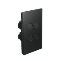 CLIPSAL SATURN Z4064PBL-ZB | 4 Gang Pushbutton LED Switch (Zen Black) 