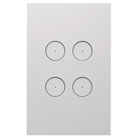 CLIPSAL SATURN Z4064PBL-ZW | 4 Gang Pushbutton LED Switch (Zen White) 