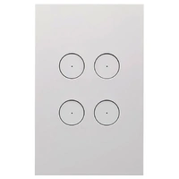 CLIPSAL SATURN Z4064PBL-ZW | 4 Gang Pushbutton LED Switch (Zen White)